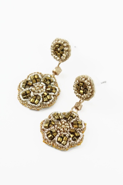 My Doris Gold Small Flower Earrings